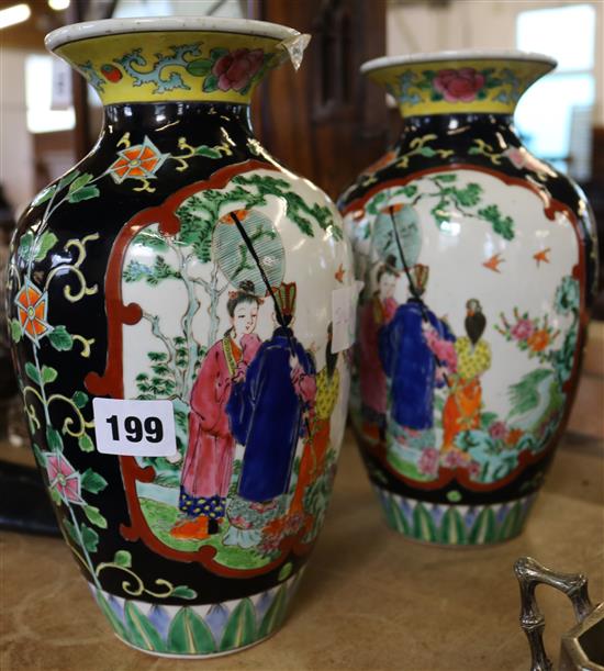 Pair Japanese vases